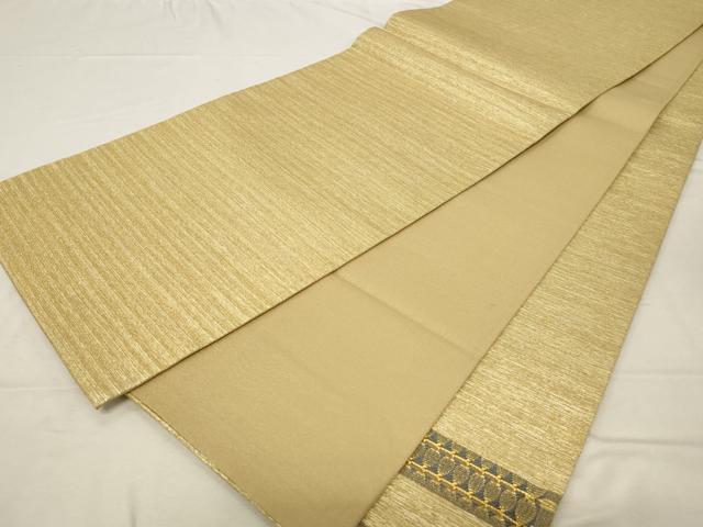 平和屋着物○太鼓柄袋帯 もじり織 横段吉祥文 金糸 正絹 逸品