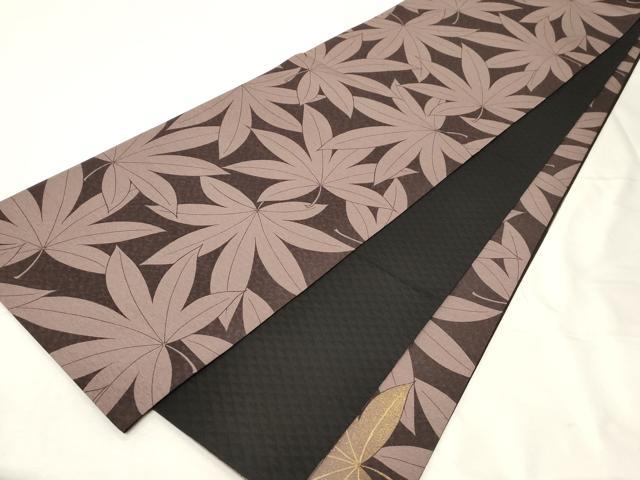 平和屋着物●全通柄袋帯　楓文　金彩　正絹　逸品　CABA9147dy 平和屋着物○全通柄袋帯 楓文 金彩 正絹 逸品 CABA9147dy