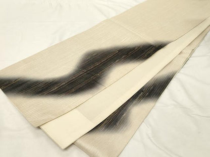 平和屋着物▽スリーシーズン 春夏秋 六通柄袋帯 櫛引織 吉祥文 金彩 正絹 逸品 CABA9160dy
