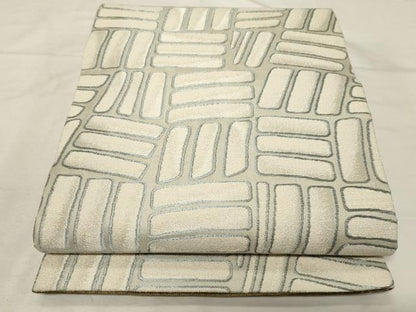 平和屋着物●両面　六通柄袋帯　吉祥文　金銀糸　正絹　逸品　CABA9170dy