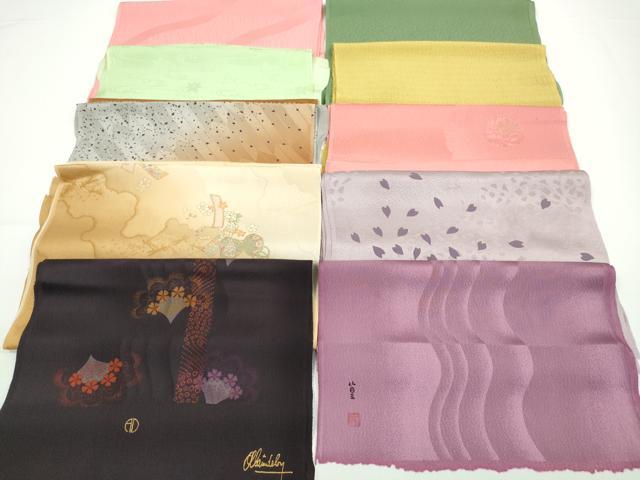 平和屋着物★和装小物　帯揚げ10枚セット　丹後ちりめん　正絹　逸品　CABA9213ju