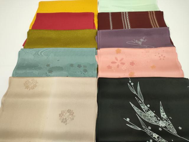 平和屋着物★和装小物　帯揚げ10枚セット　正絹　逸品　CABA9214ju