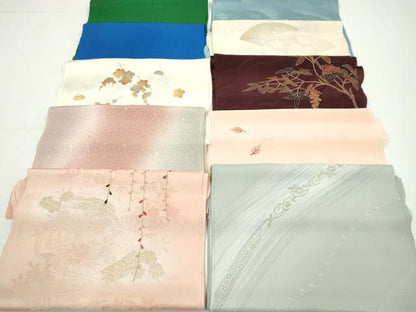 平和屋着物★和装小物　帯揚げ10枚セット　丹後ちりめん　正絹　逸品　CABA9227ju