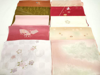平和屋着物★和装小物　帯揚げ10枚セット　正絹　逸品　CABA9243ju