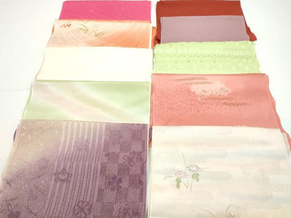 平和屋着物★和装小物　帯揚げ10枚セット　正絹　逸品　CABA9258ju