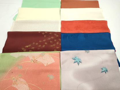 平和屋着物★和装小物　帯揚げ10枚セット　正絹　逸品　CABA9301ju