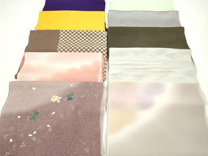 平和屋着物★和装小物　帯揚げ10枚セット　丹後ちりめん　正絹　逸品　CABA9316ju