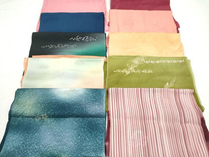 平和屋着物★和装小物　帯揚げ10枚セット　正絹　逸品　CABA9328ju