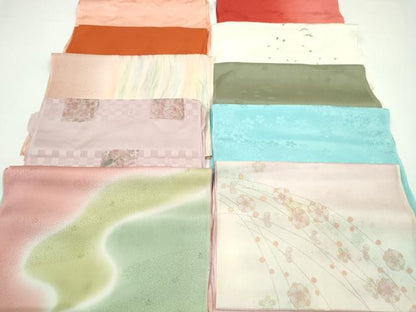 平和屋着物★和装小物　帯揚げ10枚セット　正絹　逸品　CABA9339ju