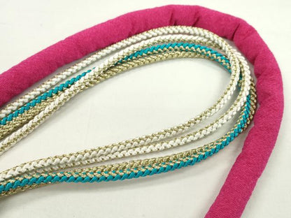 平和屋着物●和装小物　振袖用帯締め　丸ぐけ　刺繍　小桜　小田巻き　金糸　未使用　CABA9382ju