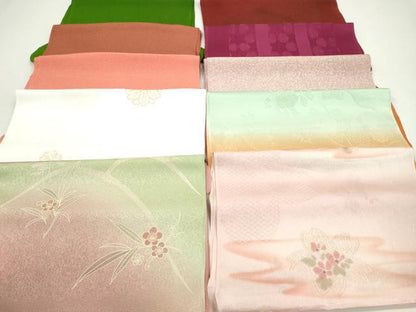 平和屋着物★和装小物　帯揚げ10枚セット　丹後ちりめん　本金糸　正絹　逸品　CABA9433ju
