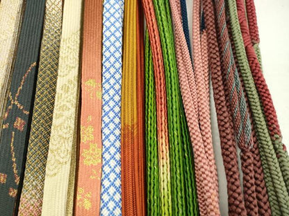 平和屋着物●和装小物　帯締め20本セット　高麗組　笹浪組　畝組　丸組　金糸　未使用あり　逸品　CABA9564ju