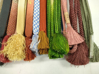 平和屋着物●和装小物　帯締め20本セット　高麗組　笹浪組　畝組　丸組　金糸　未使用あり　逸品　CABA9564ju
