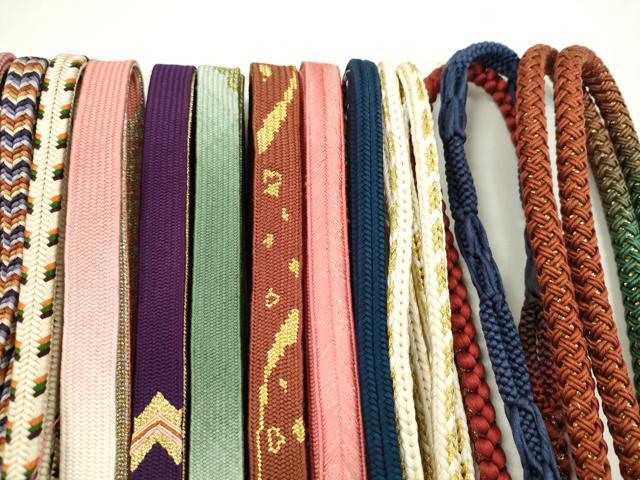 平和屋着物●和装小物　帯締め20本セット　高麗組　冠組　貝の口組　大和組　丸組　金糸　未使用あり　逸品　CABA9566ju