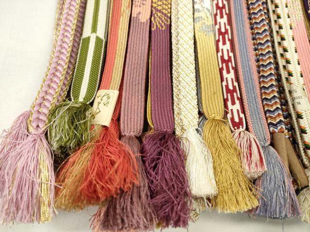 平和屋着物●和装小物　帯締め20本セット　高麗組　冠組　貝の口組　大和組　丸組　金糸　未使用あり　逸品　CABA9566ju