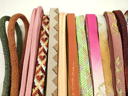 平和屋着物●和装小物　帯締め20本セット　高麗組　冠組　金銀糸　未使用あり　逸品　CABA9570ju