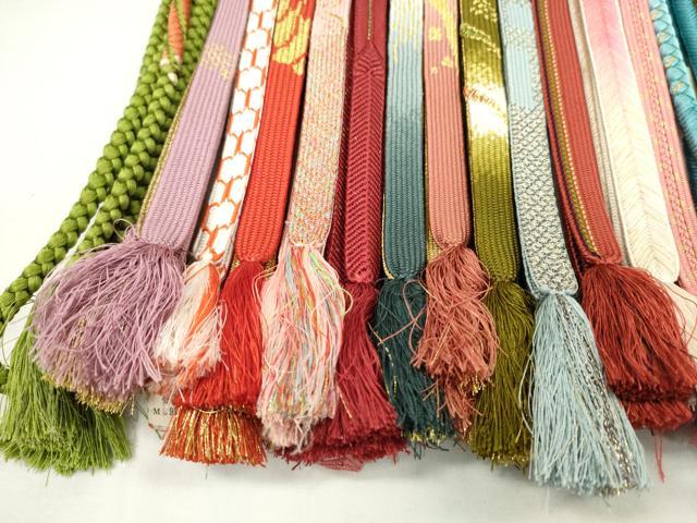 平和屋着物●和装小物　帯締め20本セット　高麗組　冠組　丸組　金糸　未使用あり　逸品　CABA9573ju