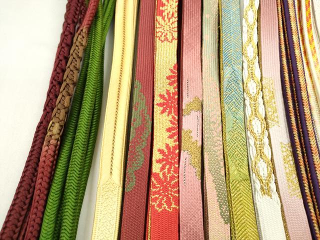 平和屋着物●和装小物　帯締め20本セット　高麗組　浮き目絡み　冠組　礼装用　奈良組　金銀糸　未使用あり　逸品　CABA9574ju