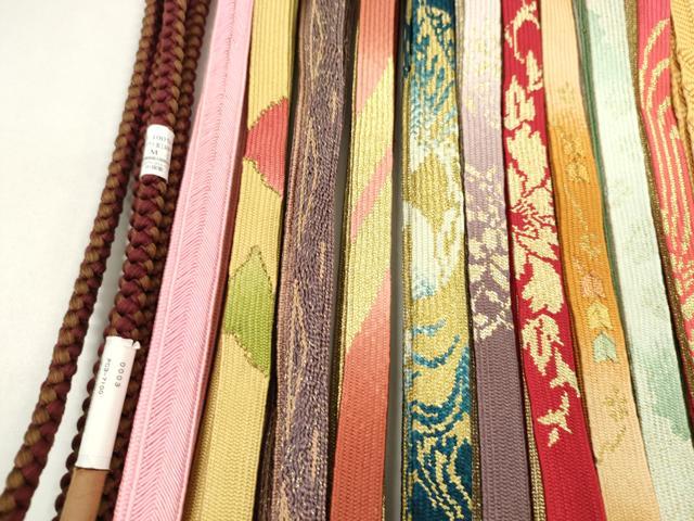 平和屋着物●和装小物　帯締め20本セット　高麗組　御岳組　丸組　金糸　未使用あり　逸品　CABA9576ju