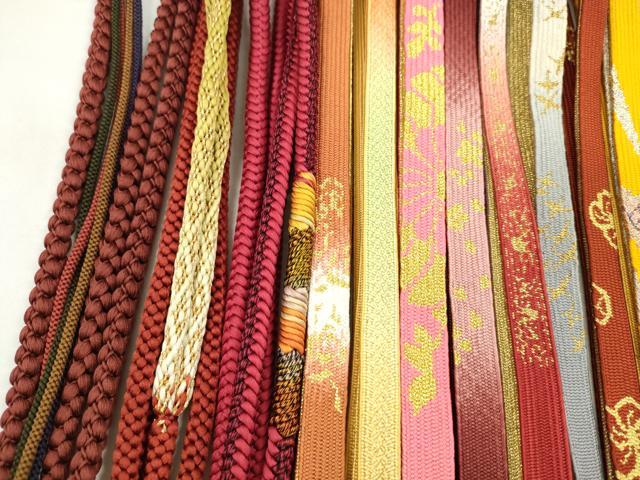 平和屋着物●和装小物　帯締め20本セット　高麗組　冠組　御岳組　鴨川組　金銀糸　未使用あり　逸品　CABA9577ju