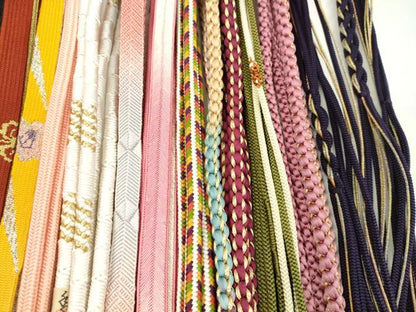 平和屋着物●和装小物　帯締め20本セット　高麗組　冠組　御岳組　鴨川組　金銀糸　未使用あり　逸品　CABA9577ju