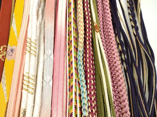 平和屋着物●和装小物　帯締め20本セット　高麗組　冠組　御岳組　鴨川組　金銀糸　未使用あり　逸品　CABA9577ju