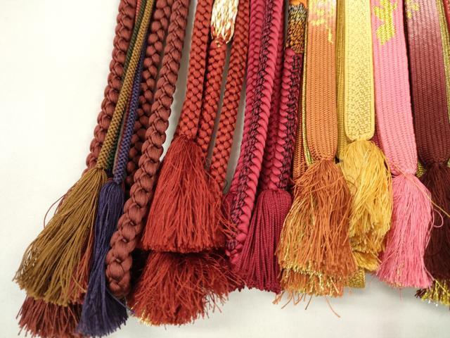 平和屋着物●和装小物　帯締め20本セット　高麗組　冠組　御岳組　鴨川組　金銀糸　未使用あり　逸品　CABA9577ju