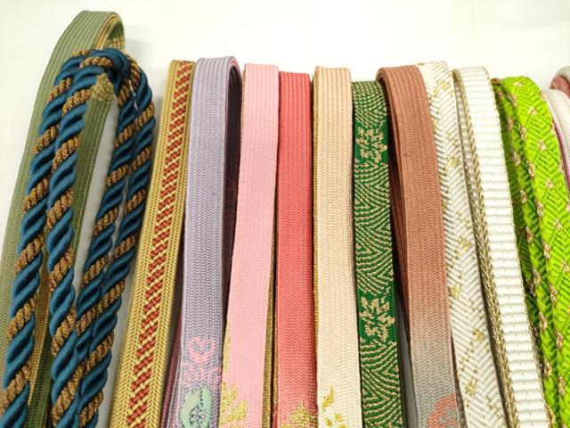 平和屋着物●和装小物　帯締め20本セット　高麗組　冠組　笹浪組　礼装用　奈良組　金糸　長尺あり　未使用あり　逸品　CABA9579ju