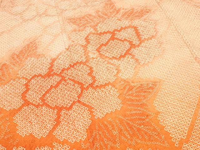 平和屋着物●豪華振袖　総絞り　舞花文　暈し染め　正絹　逸品　CABA9608gh