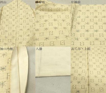 平和屋着物●上質な紬 吉祥文 正絹 逸品 CABA9610gh