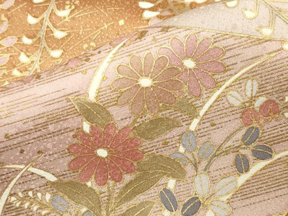 平和屋着物●訪問着　花蝶文　暈し染め　金彩　正絹　逸品　CABA9623gh