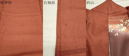 平和屋着物●訪問着　地紙重ね花文　暈し染め　金銀彩　正絹　逸品　CABA9624gh