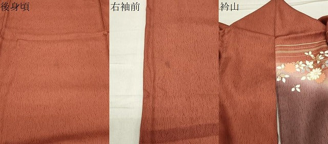 平和屋着物●訪問着　地紙重ね花文　暈し染め　金銀彩　正絹　逸品　CABA9624gh