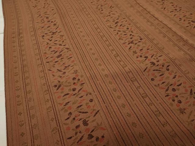 平和屋着物●上質な小紋 成り物 縞 鬼しぼ縮緬 正絹 逸品 CABA9631gh