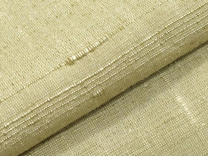 平和屋着物●生紬　抹茶色　正絹　逸品　CABA9673gh