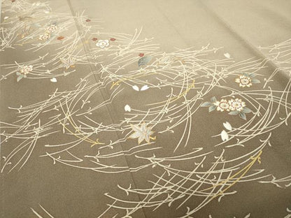 平和屋着物●中国三大刺繍　相良刺繍　色留袖　駒刺繍　吹き寄せ文　暈し染め　正絹　逸品　CABA9681gh