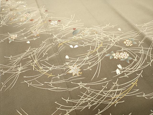 平和屋着物●中国三大刺繍　相良刺繍　色留袖　駒刺繍　吹き寄せ文　暈し染め　正絹　逸品　CABA9681gh