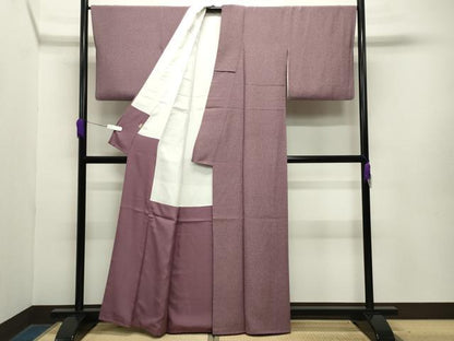 平和屋着物●伝統工芸士　石塚健吉　江戸小紋　大小あられ　三越扱い　反端付き　正絹　逸品　CABA9685gh