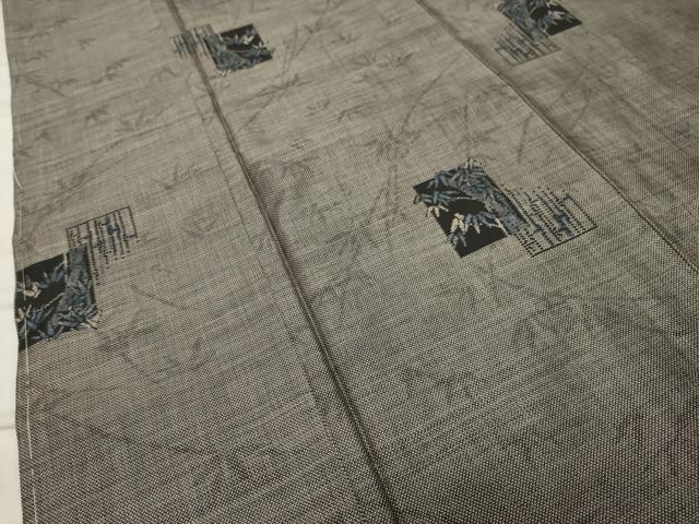 平和屋着物●本場大島紬 9マルキ 色紙重ね笹竹文 正絹 逸品 未使用 CABA9691gh