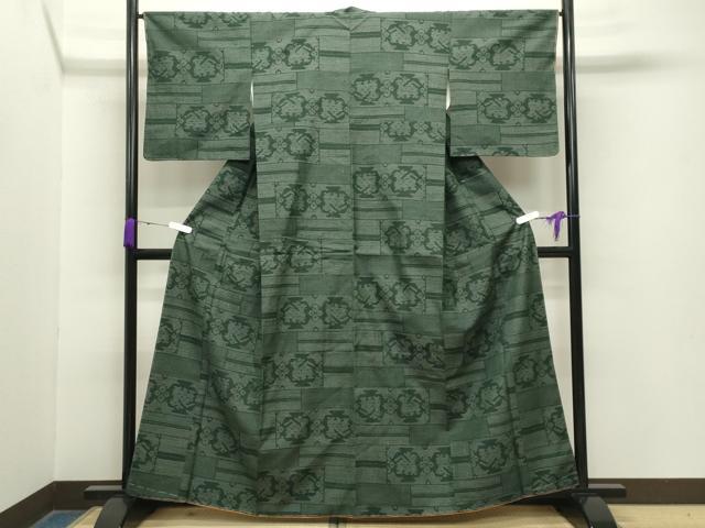 平和屋着物●結城紬　80亀甲　有栖川　正絹　逸品　未使用　CABA9699gh 平和屋着物○結城紬 80亀甲 有栖川 正絹 逸品 未使用 CABA9699gh