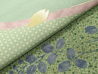 平和屋着物●訪問着　流水萩桜文　金彩　正絹　逸品　CABA9702gh