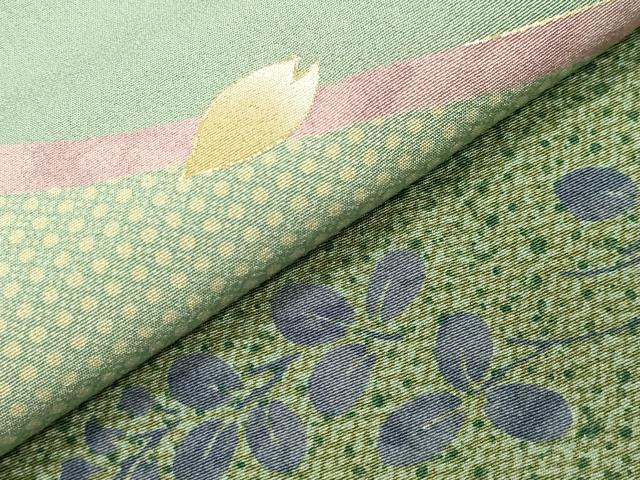 平和屋着物●訪問着　流水萩桜文　金彩　正絹　逸品　CABA9702gh