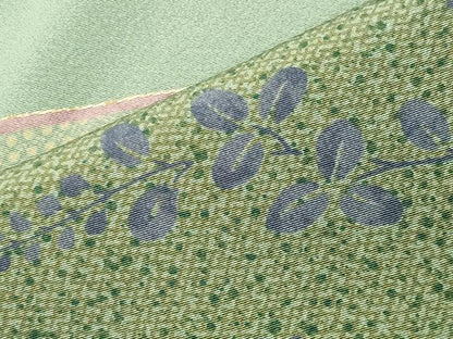 平和屋着物●訪問着　流水萩桜文　金彩　正絹　逸品　CABA9702gh