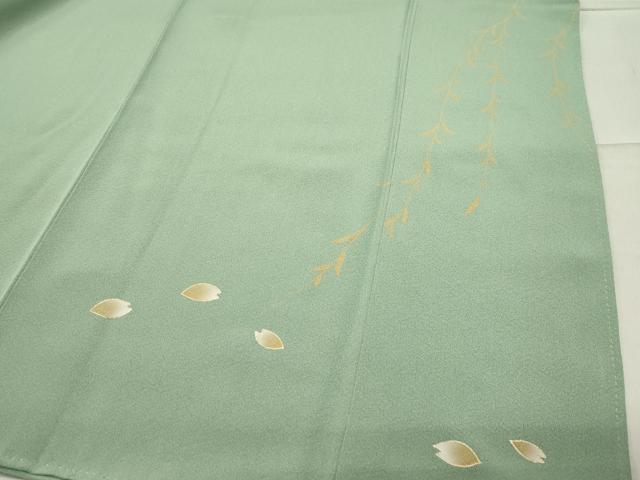 平和屋着物●訪問着　流水萩桜文　金彩　正絹　逸品　CABA9702gh