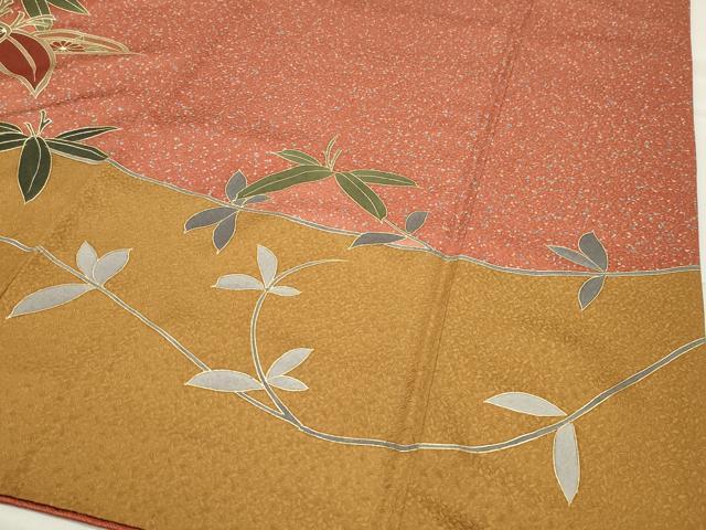 平和屋着物●訪問着　笹梅文　金彩　正絹　逸品　CABA9711gh