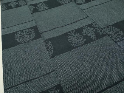 平和屋着物●本塩沢 横段吉祥文 正絹 逸品 CABA9712gh
