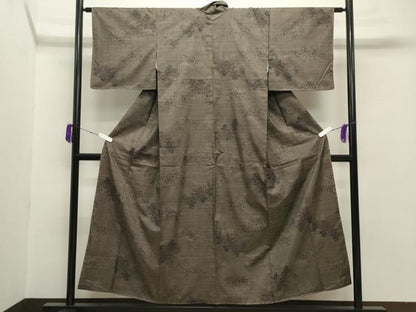 平和屋着物●本場大島紬 7マルキ 草木文 正絹 逸品 未使用 CABA9714gh