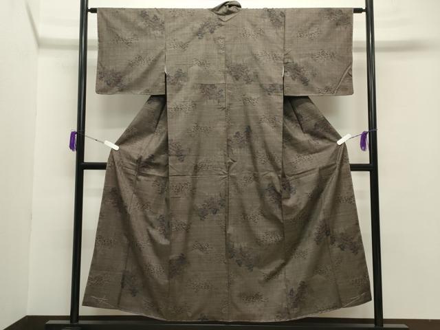 平和屋着物●本場大島紬 7マルキ 草木文 正絹 逸品 未使用 CABA9714gh