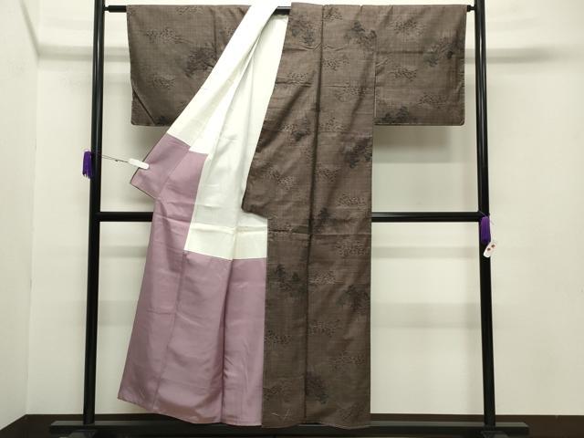 平和屋着物●本場大島紬 7マルキ 草木文 正絹 逸品 未使用 CABA9714gh