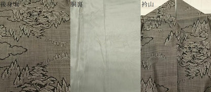 平和屋着物●本場大島紬　9マルキ　風景文　正絹　逸品　CABA9715gh